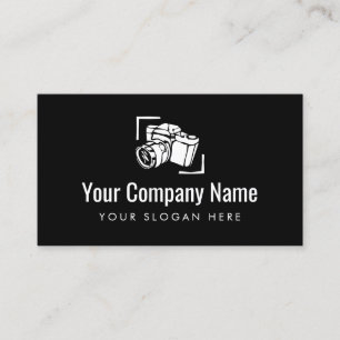 Photographer company logo business card template