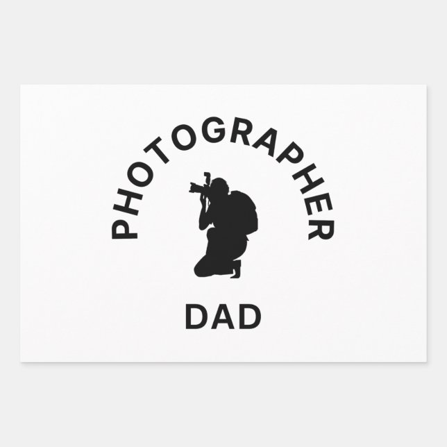 Photographer Dad  Wrapping Paper Sheet (Front)