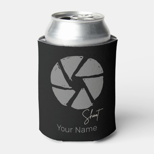 Photographer Design Vintage Aperture Retro Camera Can Cooler (Can Front)