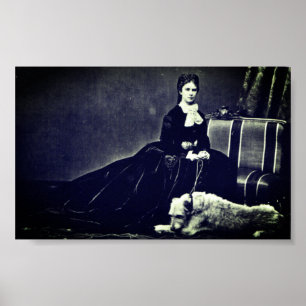 Photographer Empress Elizabeth OF Austria with dog Poster