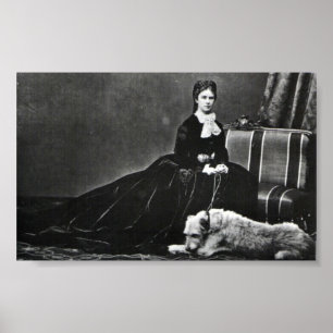 Photographer Empress Elizabeth OF Austria with dog Poster