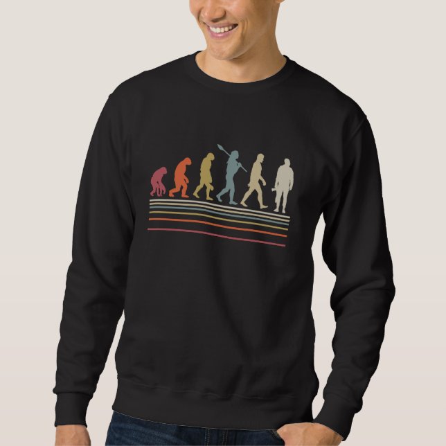 Photographer Evolution Funny Photography Retro Vin Sweatshirt (Front)