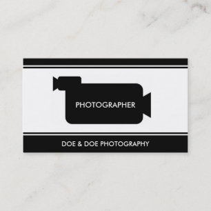 Photographer Filmmaker Photography Black/White Business Card