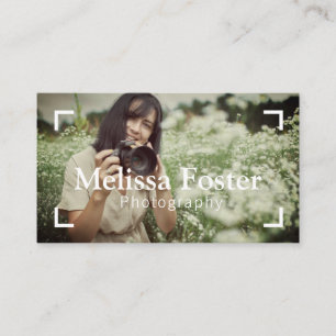 Photographer Frame Custom Photo Business Card