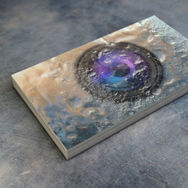 Photographer Frozen Camera Lens Photography Business Card (Creator Uploaded)