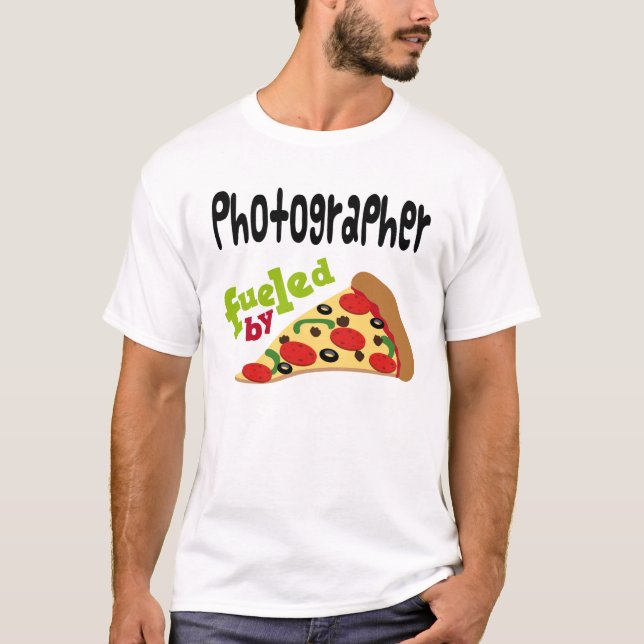 Photographer (Funny) Pizza T Shirt (Front)