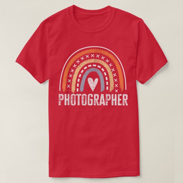 Photographer Gifts For Women Funny Rainbow Photogr T-Shirt (Design Front)