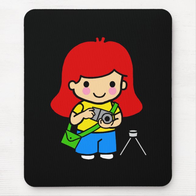 Photographer Girl 1 Mouse Pad (Front)