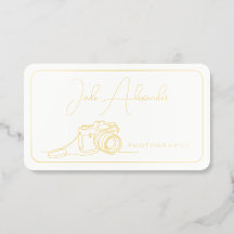 Photographer Gold Foil Business Card