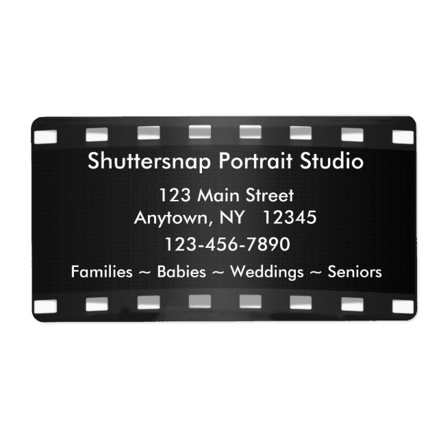 Photographer Label (Front)