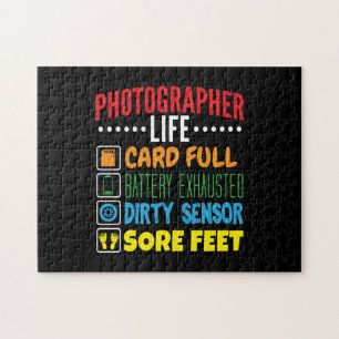 Photographer Life Funny Icon List Jigsaw Puzzle