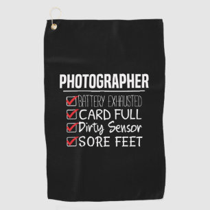 Photographer Life - Funny Photography Checklist Golf Towel