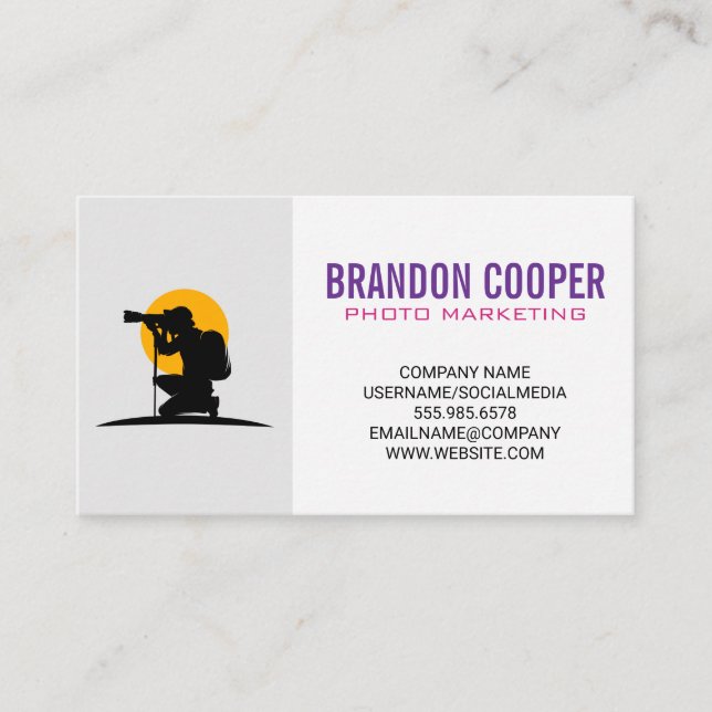 Photographer Media | Marketing Business Card (Front)