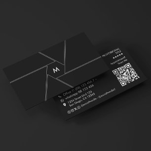 Photographer Minimal Camera Shutter Lens Black  Business Card