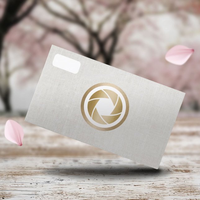 Photographer Modern Camera Elegant Photography Business Card (Creator Uploaded)