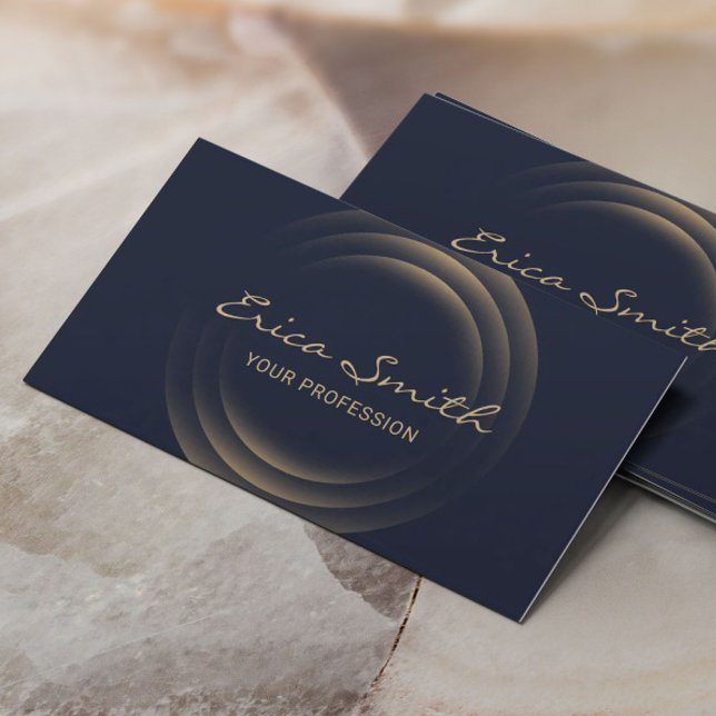Photographer Modern Gold Circles Photography Business Card (Creator Uploaded)