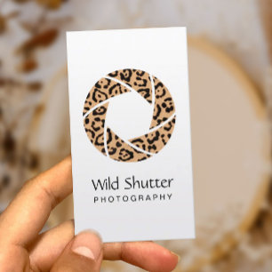 Photographer Modern Leopard Shutter Photography Business Card