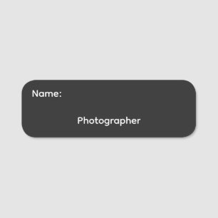 Photographer Name Pinback Tag
