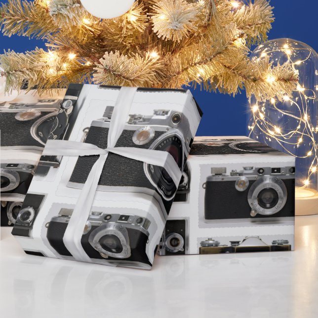 Photographer Old Vintage Cameras Wrapping Paper (Holidays)