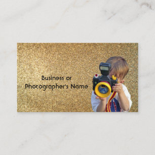 Photographer or Camera Store humourous GoldBG Business Card