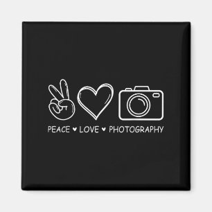 Photographer Photo Harmony - Peace Love Photograph Magnet