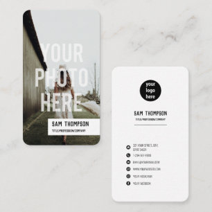 Photographer Photo & Logo Social Media Icons  Business Card