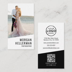 Photographer Photo Logo Vertical Business Card