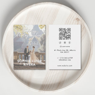 Photographer Photo Social Media QR Code Script Business Card