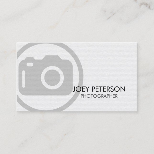 Photographer Photography Camera Icon Business Card (Front)