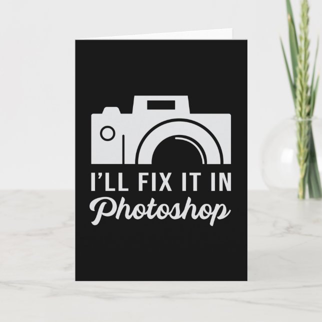 Photographer Photography Lens Camera Funny Gift Card (Front)