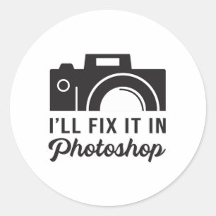 Photographer Photography Lens Funny Gift Idea Classic Round Sticker