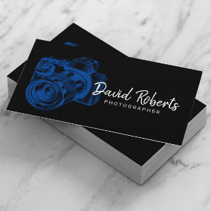 Photographer Professional Camera Photography Dark Business Card