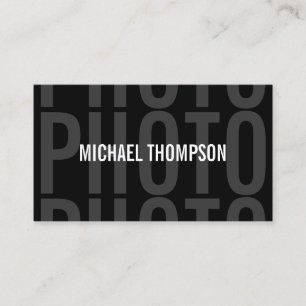Photographer Professional Modern Bold Business Card