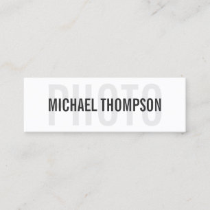 Photographer Professional Modern Bold Mini Business Card