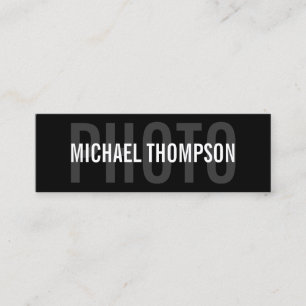 Photographer Professional Modern Bold Mini Business Card