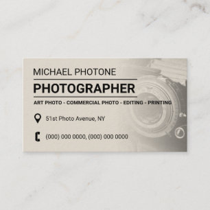 Photographer retro vintage business card