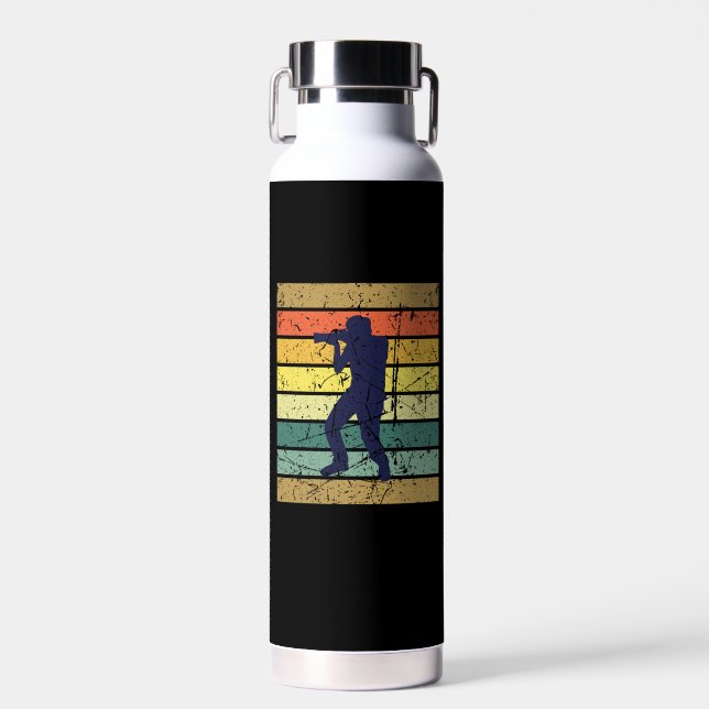Photographer Retro Vintage Photography Water Bottle (Front)