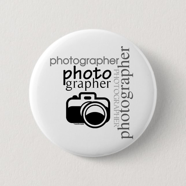 Photographer v.2 6 cm round badge (Front)