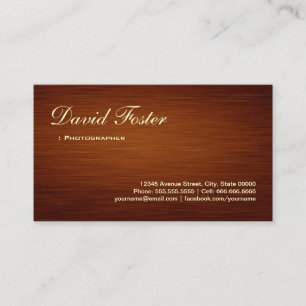 Photographer - Wood Grain Look Business Card