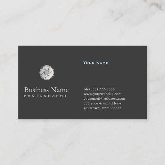 Photographers Business Card (Front)