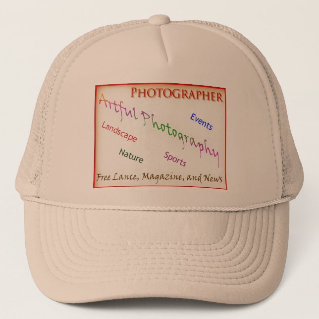 Photographers with transparent background trucker hat (Front)
