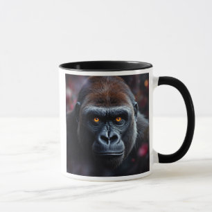 Photographic portrait of a gorilla mug