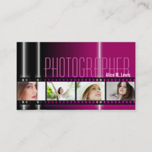 Photography 35mm Film Photo Business Card Berry