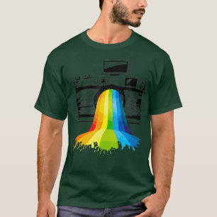 Photography Art  Camera Rainbow Photographer T-Shirt