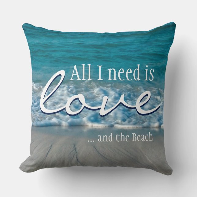 Photography AT THE BEACH + your ideas Cushion (Front)