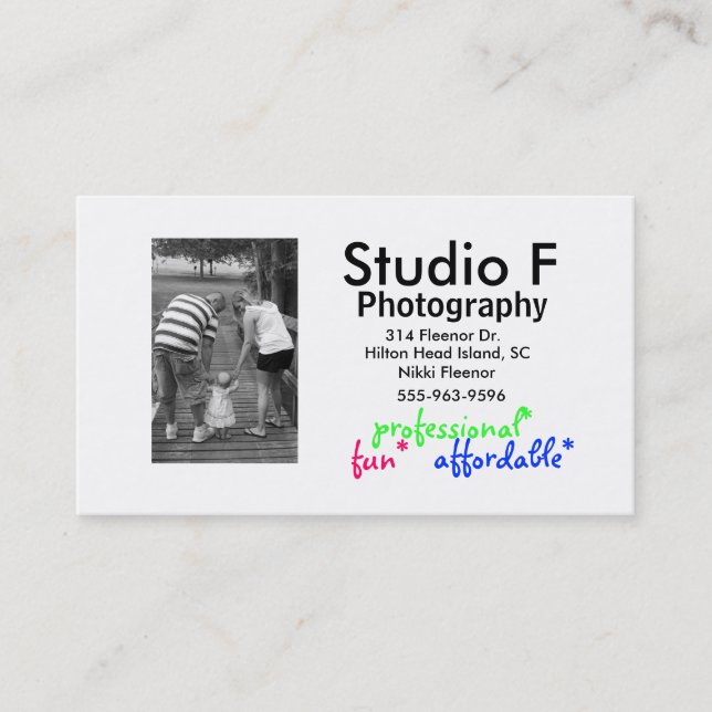 Photography Business Card (Front)
