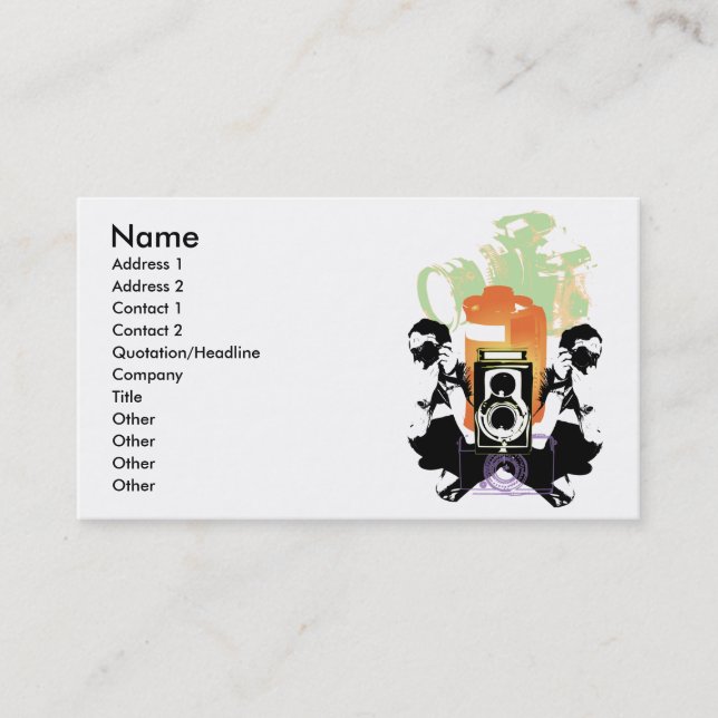 "Photography" Business Card (Front)