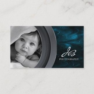 Photography Business Card Black Blue Star Sky
