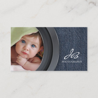Photography Business Card Denim Photo Template