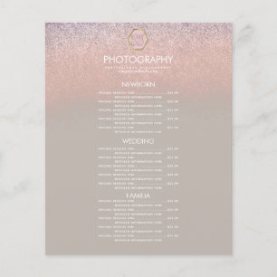 Photography Business Ombre Glitter Your Logo Menu